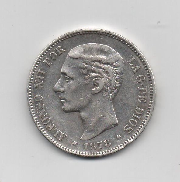 ALFONSO XII DEL AÑO 1878* 78 DE 5 PESETAS